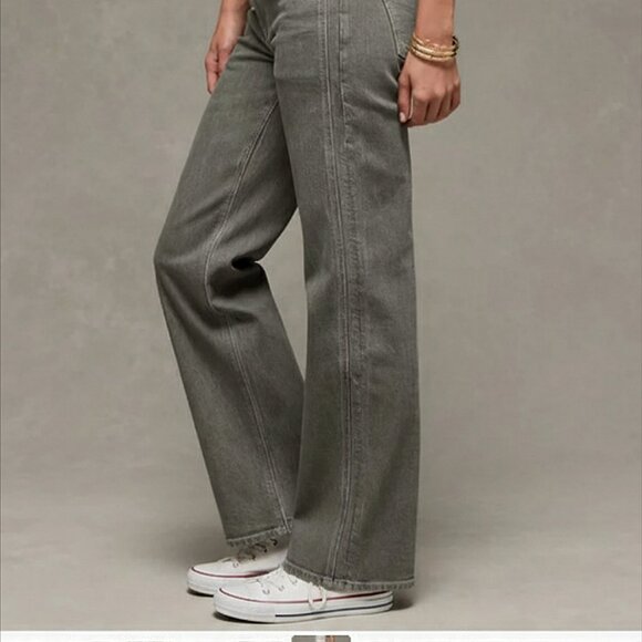 AEO Grey Stovepipe Jeans - Picture 8 of 10